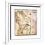 Map of Farm and Surrounding Area Drawn-null-Framed Giclee Print