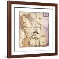 Map of Farm and Surrounding Area Drawn-null-Framed Giclee Print