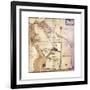 Map of Farm and Surrounding Area Drawn-null-Framed Giclee Print