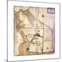 Map of Farm and Surrounding Area Drawn-null-Mounted Giclee Print