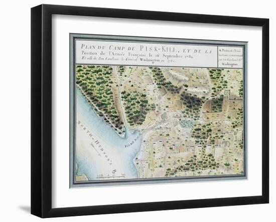 Map of Fisk-Kill and the Position of the French Army in 1782, from 'Guerre De L'Amerique', 1782-F. Dubourg-Framed Giclee Print