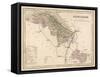 Map of Flintshire, Wales-null-Framed Stretched Canvas