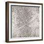 Map of Florence, 1584-Stefano Bonsignori-Framed Giclee Print