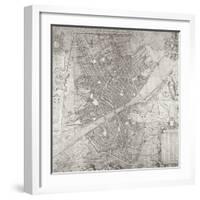 Map of Florence, 1584-Stefano Bonsignori-Framed Giclee Print