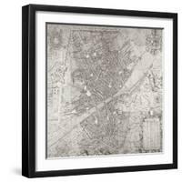 Map of Florence, 1584-Stefano Bonsignori-Framed Giclee Print