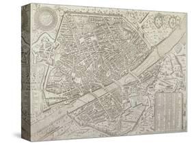 Map of Florence, 1595-Matteo Florimi-Stretched Canvas