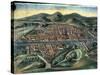 Map of Florence, 15th Century-null-Stretched Canvas