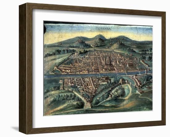 Map of Florence, 15th Century-null-Framed Giclee Print