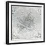 Map of Florence, 1843 and 1866-Fantozzi-Framed Giclee Print