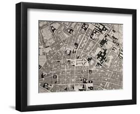 Map of Florence, Detail, 1843 and 1866 (Engraving) (Detail of 100310)-Fantozzi-Framed Premium Giclee Print