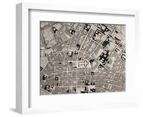 Map of Florence, Detail, 1843 and 1866 (Engraving) (Detail of 100310)-Fantozzi-Framed Premium Giclee Print