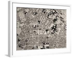 Map of Florence, Detail, 1843 and 1866 (Engraving) (Detail of 100310)-Fantozzi-Framed Giclee Print