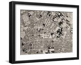 Map of Florence, Detail, 1843 and 1866 (Engraving) (Detail of 100310)-Fantozzi-Framed Giclee Print