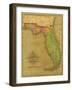 Map of Florida, 1826-A. Finley-Framed Giclee Print