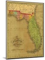 Map of Florida, 1826-A. Finley-Mounted Giclee Print