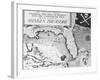 Map of Florida and Caribbean-null-Framed Giclee Print