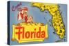 Map of Florida-null-Stretched Canvas