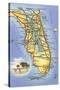 Map of Florida-null-Stretched Canvas