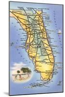 Map of Florida-null-Mounted Art Print