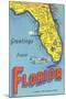 Map of Florida-null-Mounted Art Print