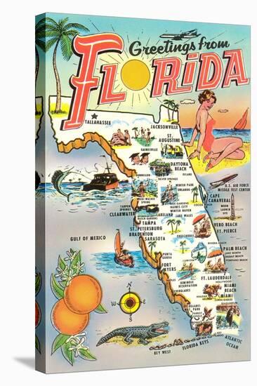 Map of Florida-null-Stretched Canvas