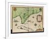 Map of Florida-Jacques Le Moyne-Framed Giclee Print