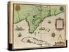 Map of Florida-Jacques Le Moyne-Stretched Canvas