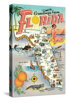 Map of Florida-null-Stretched Canvas