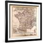 Map of France, 1874-null-Framed Giclee Print