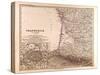 Map of France, 1874-null-Stretched Canvas