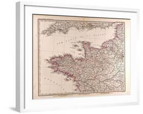 Map of France, 1874-null-Framed Giclee Print