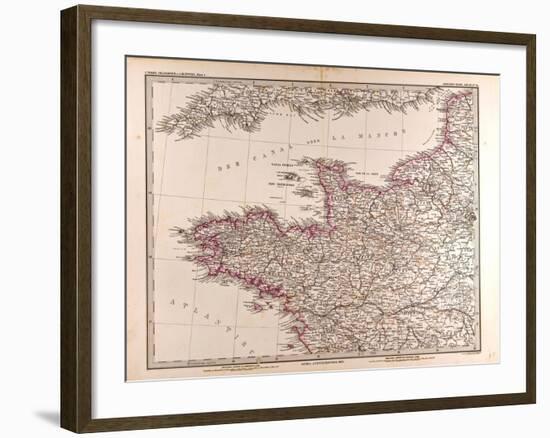 Map of France, 1874-null-Framed Giclee Print