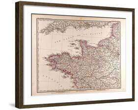 Map of France, 1874-null-Framed Giclee Print