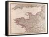 Map of France, 1874-null-Framed Stretched Canvas