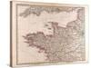 Map of France, 1874-null-Stretched Canvas