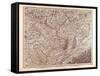 Map of France, 1874-null-Framed Stretched Canvas