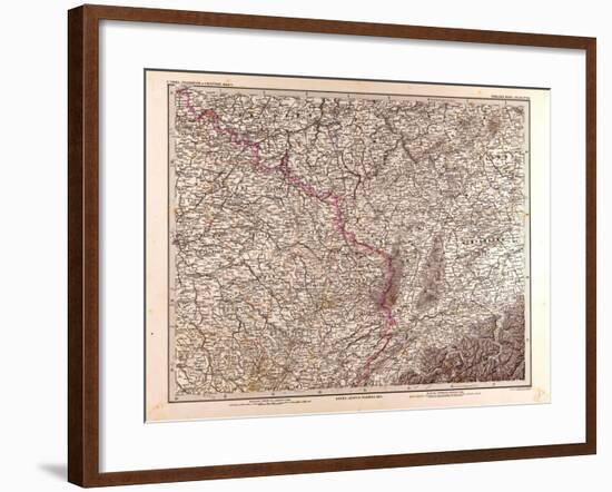 Map of France, 1874-null-Framed Giclee Print