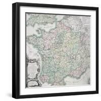 Map of France as Divided into 58 Provinces, 1765-Louis-Charles Desnos-Framed Giclee Print