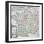Map of France as Divided into 58 Provinces, 1765-Louis-Charles Desnos-Framed Giclee Print