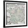 Map of France as Divided into 58 Provinces, 1765-Louis-Charles Desnos-Framed Giclee Print