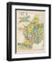 Map of France Belgium and the Netherlands-Thomas Johnson-Framed Photographic Print