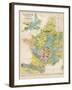 Map of France Belgium and the Netherlands-Thomas Johnson-Framed Photographic Print