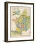 Map of France Belgium and the Netherlands-Thomas Johnson-Framed Photographic Print