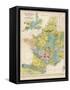 Map of France Belgium and the Netherlands-Thomas Johnson-Framed Stretched Canvas