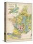 Map of France Belgium and the Netherlands-Thomas Johnson-Stretched Canvas