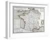 Map of France Depicting the Departmental Divisions, 1798-null-Framed Giclee Print