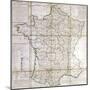 Map of France Divided into Provinces-Cesar Francois Cassini De Thury-Mounted Giclee Print