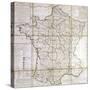 Map of France Divided into Provinces-Cesar Francois Cassini De Thury-Stretched Canvas