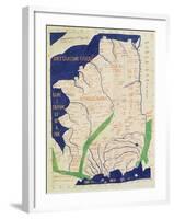 Map of France, from Geographia-Ptolemy-Framed Giclee Print