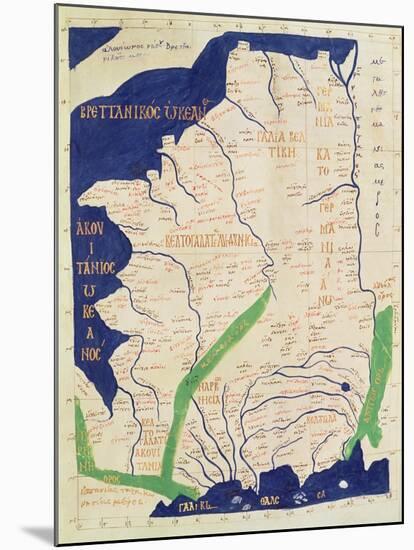 Map of France, from Geographia-Ptolemy-Mounted Giclee Print